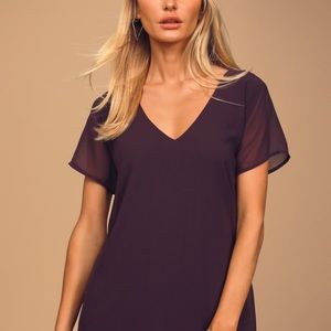 Lulus purple shift dress